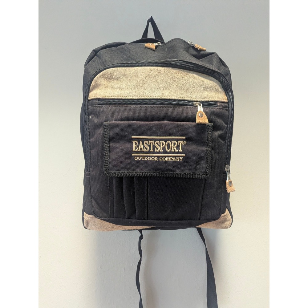 Vintage Eastsport Cyber-Trecker Backpack NWT Black‎ Tan Y2K Taiwan 110551W3